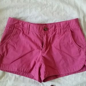 Banana Republic fuchsia 100% cotton shorts.